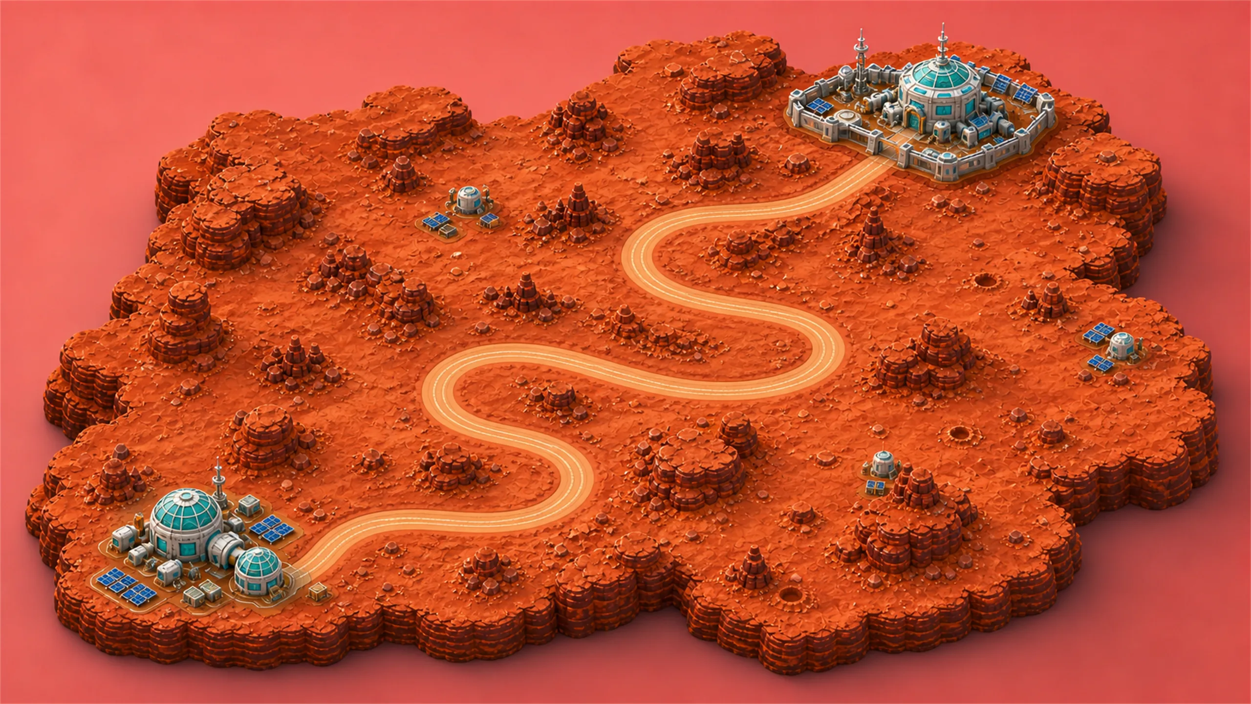 The Proving Ground — laboratory domes and test fields, the Scientist climb map.